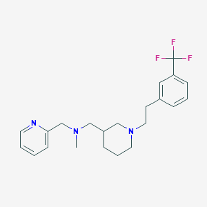 molecular formula C22H28F3N3 B4120293 N-methyl-N-(pyridin-2-ylmethyl)-1-[1-[2-[3-(trifluoromethyl)phenyl]ethyl]piperidin-3-yl]methanamine 
