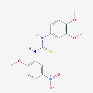 molecular formula C16H17N3O5S B4120325 1-(3,4-Dimethoxyphenyl)-3-(2-methoxy-5-nitrophenyl)thiourea 