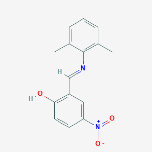 molecular formula C15H14N2O3 B412042 2-{[(2,6-Dimethylphenyl)imino]methyl}-4-nitrophenol 