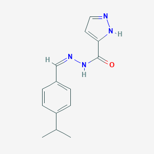 molecular formula C14H16N4O B412046 N'-(4-isopropylbenzylidene)-1H-pyrazole-5-carbohydrazide 