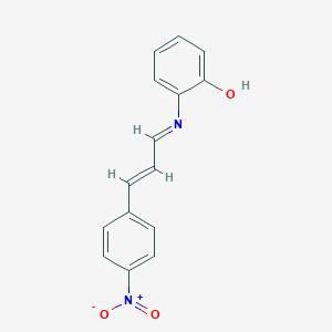 molecular formula C15H12N2O3 B412061 2-[(E)-[(2E)-3-(4-NITROPHENYL)PROP-2-EN-1-YLIDENE]AMINO]PHENOL 