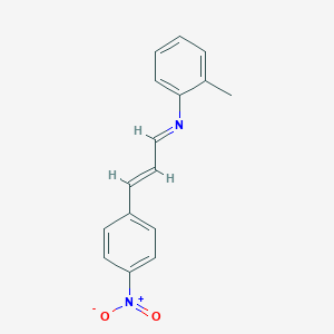 molecular formula C16H14N2O2 B412062 N-(4-Nitrocinnamylidene)-o-toluidine 
