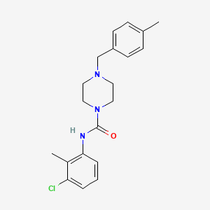 molecular formula C20H24ClN3O B4120664 N-(3-chloro-2-methylphenyl)-4-[(4-methylphenyl)methyl]piperazine-1-carboxamide 