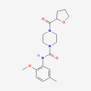 molecular formula C18H25N3O4 B4120787 N-(2-methoxy-5-methylphenyl)-4-(oxolane-2-carbonyl)piperazine-1-carboxamide 