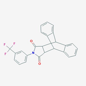 molecular formula C25H16F3NO2 B412081 17-[3-(Trifluoromethyl)phenyl]-17-azapentacyclo[6.6.5.0~2,7~.0~9,14~.0~15,19~]nonadeca-2,4,6,9,11,13-hexaene-16,18-dione 