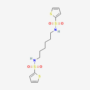 molecular formula C14H20N2O4S4 B4120818 N,N'-1,6-hexanediyldi(2-thiophenesulfonamide) 
