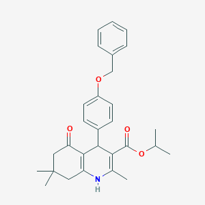 molecular formula C29H33NO4 B412089 Isopropyl 4-[4-(benzyloxy)phenyl]-2,7,7-trimethyl-5-oxo-1,4,5,6,7,8-hexahydro-3-quinolinecarboxylate CAS No. 294197-76-5