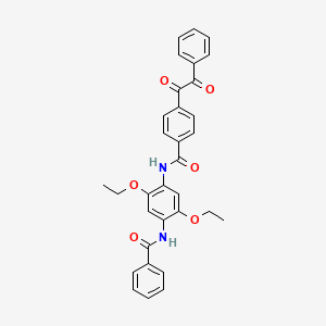 molecular formula C32H28N2O6 B4120919 N-[4-(benzoylamino)-2,5-diethoxyphenyl]-4-[oxo(phenyl)acetyl]benzamide 