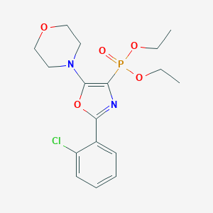 molecular formula C17H22ClN2O5P B412097 Diethyl 2-(2-chlorophenyl)-5-(4-morpholinyl)-1,3-oxazol-4-ylphosphonate 