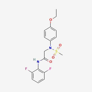 molecular formula C17H18F2N2O4S B4120976 N~1~-(2,6-difluorophenyl)-N~2~-(4-ethoxyphenyl)-N~2~-(methylsulfonyl)glycinamide 