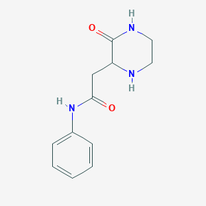 molecular formula C12H15N3O2 B4121005 2-(3-oxopiperazin-2-yl)-N-phenylacetamide 