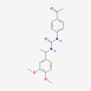 molecular formula C19H22N2O4 B4121034 N-(4-acetylphenyl)-N'-[1-(3,4-dimethoxyphenyl)ethyl]urea 