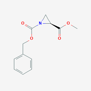 molecular formula C12H13NO4 B041211 (S)-1-Benzyl 2-methyl aziridine-1,2-dicarboxylate CAS No. 104597-98-0