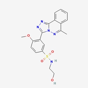 molecular formula C19H19N5O4S B4121135 N-(2-HYDROXYETHYL)-4-METHOXY-3-{6-METHYL-[1,2,4]TRIAZOLO[3,4-A]PHTHALAZIN-3-YL}BENZENE-1-SULFONAMIDE 