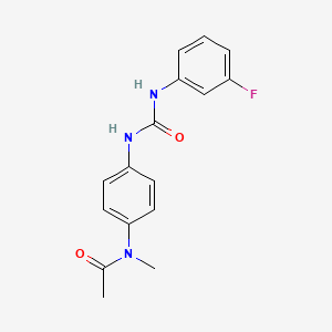 molecular formula C16H16FN3O2 B4121172 N-(4-{[(3-fluorophenyl)carbamoyl]amino}phenyl)-N-methylacetamide 