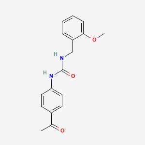 molecular formula C17H18N2O3 B4121180 N-(4-acetylphenyl)-N'-(2-methoxybenzyl)urea 