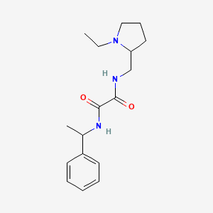 molecular formula C17H25N3O2 B4121280 N-[(1-ethylpyrrolidin-2-yl)methyl]-N'-(1-phenylethyl)ethanediamide 