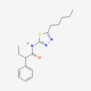 molecular formula C17H23N3OS B4121326 N-(5-pentyl-1,3,4-thiadiazol-2-yl)-2-phenylbutanamide 