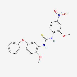 molecular formula C21H17N3O5S B4121389 N-(2-methoxydibenzo[b,d]furan-3-yl)-N'-(2-methoxy-4-nitrophenyl)thiourea 