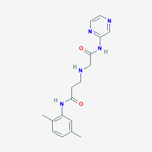 molecular formula C17H21N5O2 B4121464 N-(2,5-dimethylphenyl)-3-{[2-oxo-2-(pyrazin-2-ylamino)ethyl]amino}propanamide 