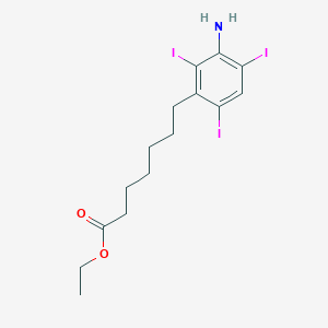 molecular formula C15H20I3NO2 B041215 Ethyl 7-(3-amino-2,4,6-triiodophenyl)heptanoate CAS No. 161466-39-3
