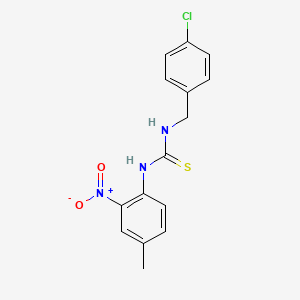 molecular formula C15H14ClN3O2S B4121510 N-(4-chlorobenzyl)-N'-(4-methyl-2-nitrophenyl)thiourea 