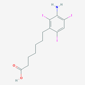 molecular formula C13H16I3NO2 B041216 7-(3-Amino-2,4,6-triiodophenyl)heptanoic acid CAS No. 161466-28-0