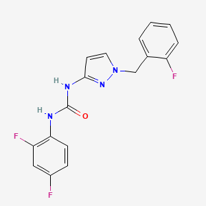 molecular formula C17H13F3N4O B4121635 N-(2,4-difluorophenyl)-N'-[1-(2-fluorobenzyl)-1H-pyrazol-3-yl]urea 