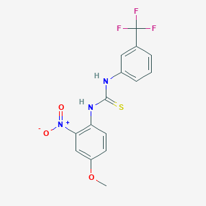 molecular formula C15H12F3N3O3S B4121648 1-(4-Methoxy-2-nitrophenyl)-3-[3-(trifluoromethyl)phenyl]thiourea 