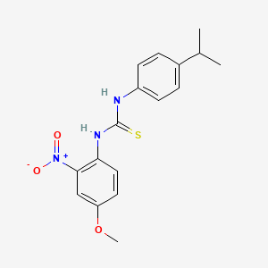 molecular formula C17H19N3O3S B4121746 N-(4-isopropylphenyl)-N'-(4-methoxy-2-nitrophenyl)thiourea 