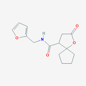 molecular formula C14H17NO4 B4121819 N-[(FURAN-2-YL)METHYL]-2-OXO-1-OXASPIRO[4.4]NONANE-4-CARBOXAMIDE 