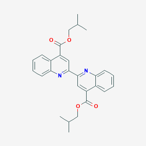 molecular formula C28H28N2O4 B412184 Diisobutyl 2,2'-bis[4-quinolinecarboxylate] 