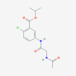 molecular formula C14H17ClN2O4 B4121867 isopropyl 5-{[(acetylamino)acetyl]amino}-2-chlorobenzoate 