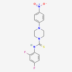 molecular formula C17H16F2N4O2S B4121913 N-(2,4-difluorophenyl)-4-(4-nitrophenyl)-1-piperazinecarbothioamide 