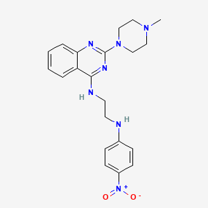 molecular formula C21H25N7O2 B4121986 N2-[2-(4-METHYLPIPERAZIN-1-YL)QUINAZOLIN-4-YL]-N1-(4-NITROPHENYL)ETHANE-1,2-DIAMINE 