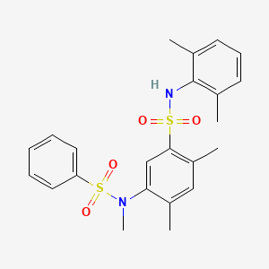 molecular formula C23H26N2O4S2 B4122002 N-(2,6-dimethylphenyl)-2,4-dimethyl-5-[methyl(phenylsulfonyl)amino]benzenesulfonamide 