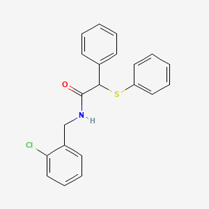 molecular formula C21H18ClNOS B4122045 N-(2-chlorobenzyl)-2-phenyl-2-(phenylsulfanyl)acetamide 