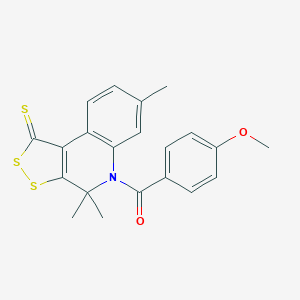 (4-methoxyphenyl)(4,4,7-trimethyl-1-thioxo-1,4-dihydro-5H-[1,2]dithiolo[3,4-c]quinolin-5-yl)methanone