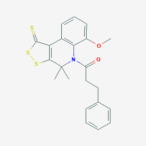 6-methoxy-4,4-dimethyl-5-(3-phenylpropanoyl)-4,5-dihydro-1H-[1,2]dithiolo[3,4-c]quinoline-1-thione