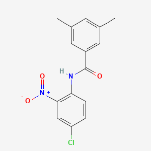 molecular formula C15H13ClN2O3 B4122101 N-(4-chloro-2-nitrophenyl)-3,5-dimethylbenzamide 