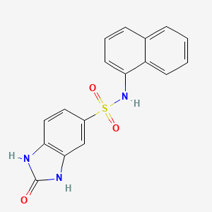 molecular formula C17H13N3O3S B4122151 N-naphthalen-1-yl-2-oxo-1,3-dihydrobenzimidazole-5-sulfonamide 