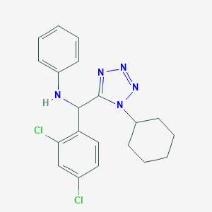 N-[(1-cyclohexyl-1H-tetraazol-5-yl)(2,4-dichlorophenyl)methyl]-N-phenylamine