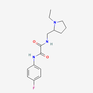 molecular formula C15H20FN3O2 B4122198 N-[(1-ethyl-2-pyrrolidinyl)methyl]-N'-(4-fluorophenyl)ethanediamide 