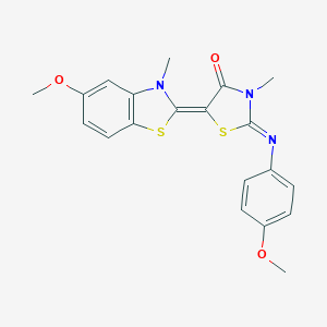 (5Z)-5-(5-methoxy-3-methyl-1,3-benzothiazol-2-ylidene)-2-(4-methoxyphenyl)imino-3-methyl-1,3-thiazolidin-4-one