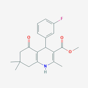 Methyl 4-(3-fluorophenyl)-2,7,7-trimethyl-5-oxo-1,4,5,6,7,8-hexahydro-3-quinolinecarboxylate