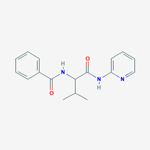 molecular formula C17H19N3O2 B4122320 N-[3-methyl-1-oxo-1-(pyridin-2-ylamino)butan-2-yl]benzamide 