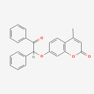 molecular formula C24H18O4 B4122366 4-Methyl-7-(2-oxo-1,2-diphenylethoxy)chromen-2-one CAS No. 62369-35-1
