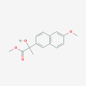 molecular formula C15H16O4 B041224 Methyl 2-hydroxy-2-(6-methoxynaphthalen-2-yl)propanoate CAS No. 105937-62-0