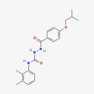 molecular formula C20H25N3O3 B4122431 N-(2,3-dimethylphenyl)-2-(4-isobutoxybenzoyl)hydrazinecarboxamide 
