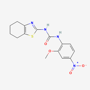 molecular formula C15H16N4O4S B4122439 N-(2-methoxy-4-nitrophenyl)-N'-(4,5,6,7-tetrahydro-1,3-benzothiazol-2-yl)urea 